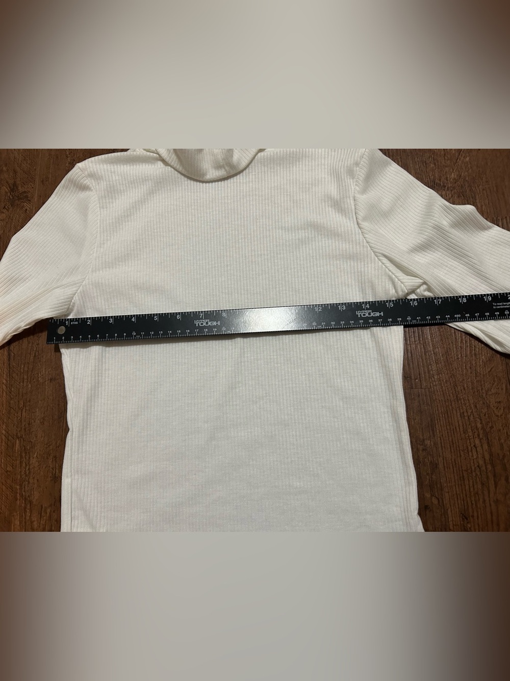 Olivia Rae White Ribbed Turtleneck Long Sleeve Top - Picture 3 of 6